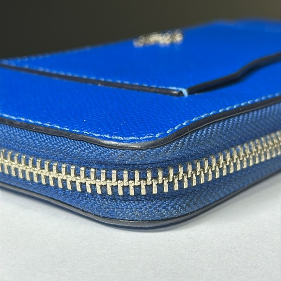 *HTF COLOR* COACH Accordion Zip Wallet In Crossgrain Leather - Picture 5 of 11